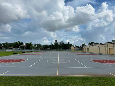Miami Springs Senior High School in Miami Springs Florida - Outdoor Basketball Courts Slideshow Image 0