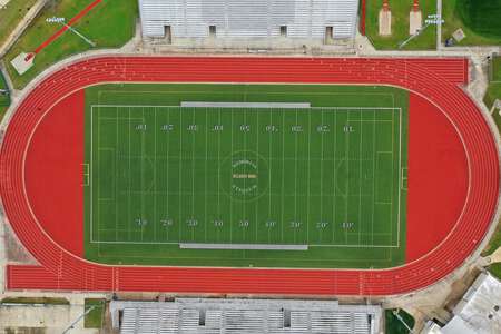 Klein Memorial Stadium Field - Football Stadium in Spring