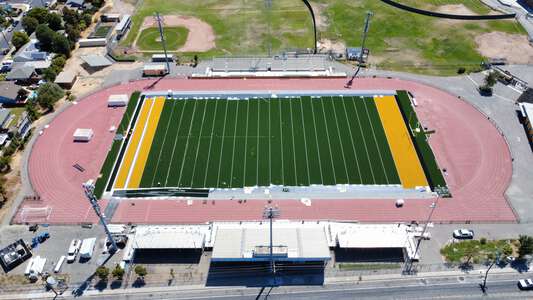 football stadium (turf) track